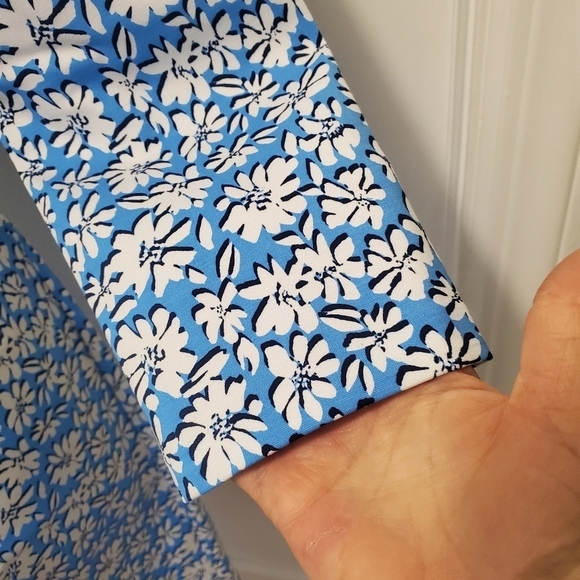 NWT Lilly Pulitzer Ainslee Lunar Blue Palm Beach Petals Dress Size Lge. Ret $188 - Picture 4 of 14